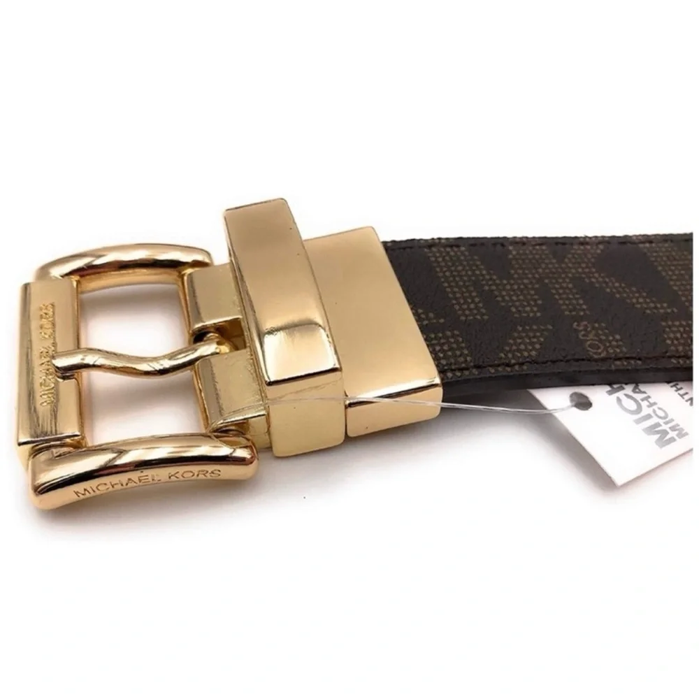 Michael Kors Reversible Leather Gold & Brown Belt. NWT